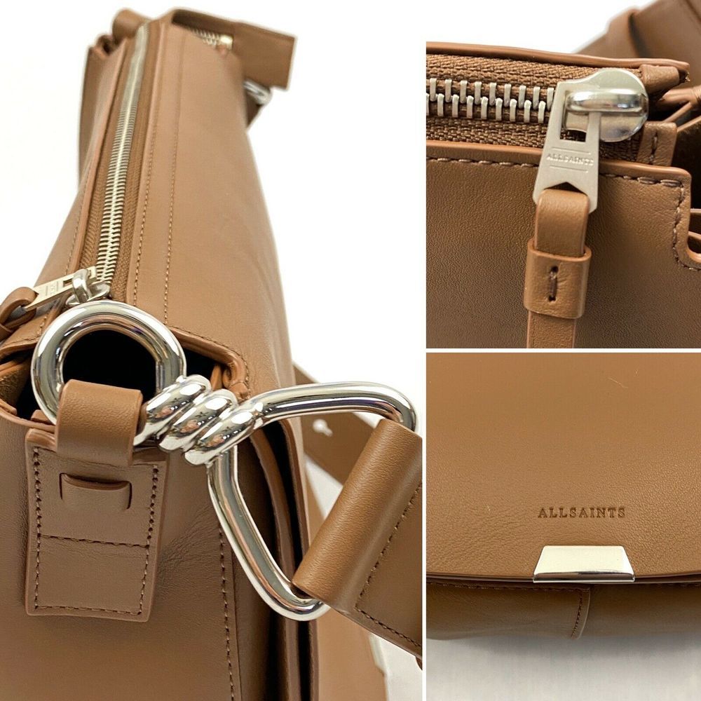 AllSaints Captain Round Shoulder Bag Acorn - Picture 7 of 8